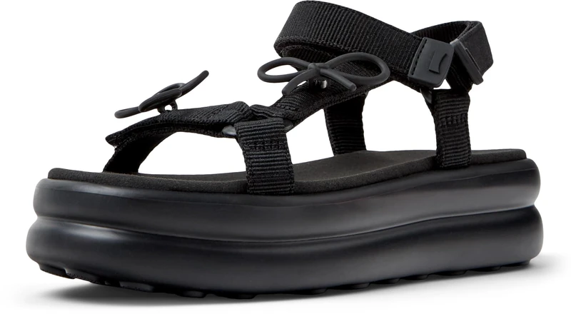 Camper Women's Pelotas Flota Up K201726 Sandals, Black 005 Tws, 5 UK