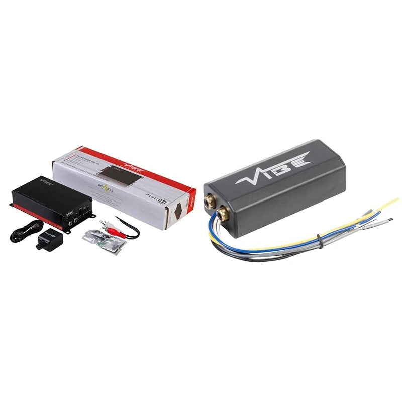VIBE Powerbox Micro Mono Amplifier - 1 x 400W, Black & Audio CLLOC-V7 Critical Link Line Level Converter, Black