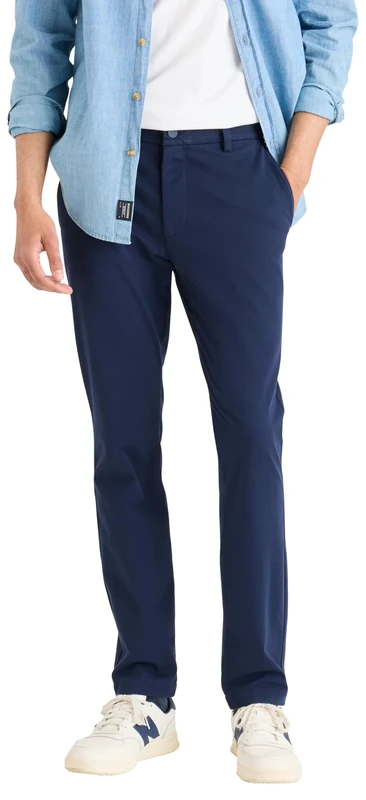 DOCKERS Men's Go Active Flex Chino Skinny Pants, Blazer Navy, 38 W/34 L
