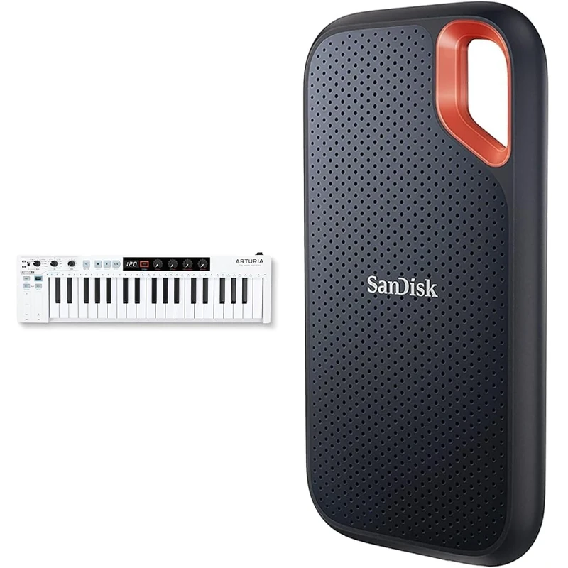 Arturia - Keystep 37 - Creative MIDI Controller, Sequencer, Arpeggiator and Chord Generator & SanDisk 1TB Extreme portable external SSD, up to 1050 MB/s, read, 1,000MB/s write, USB-C