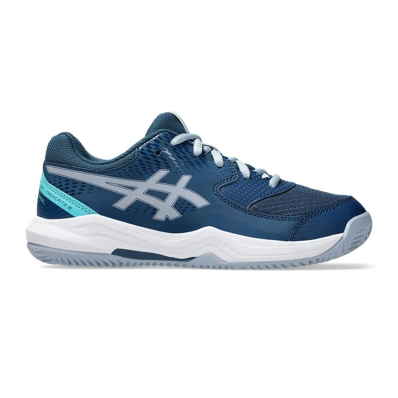 ASICS Boys Gel-Dedicate 8 Gs Padel Sneaker, Mako Blue Grey Blue, 1.5 UK