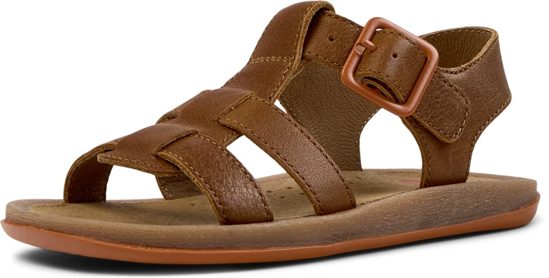 Camper Bicho K800617 T-Strap Sandal, Medium Brown 002, 3.5 UK