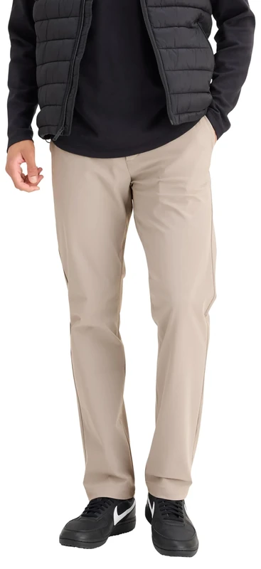 DOCKERS Men's GO AIRWEAVE Chino Slim Active Pants, Sahara Khaki,