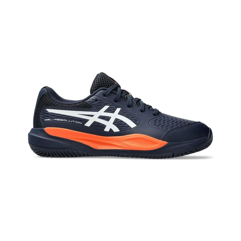 ASICS Gel-Resolution X GS Clay Sneaker, Midnight/White, 1 UK - Image 1