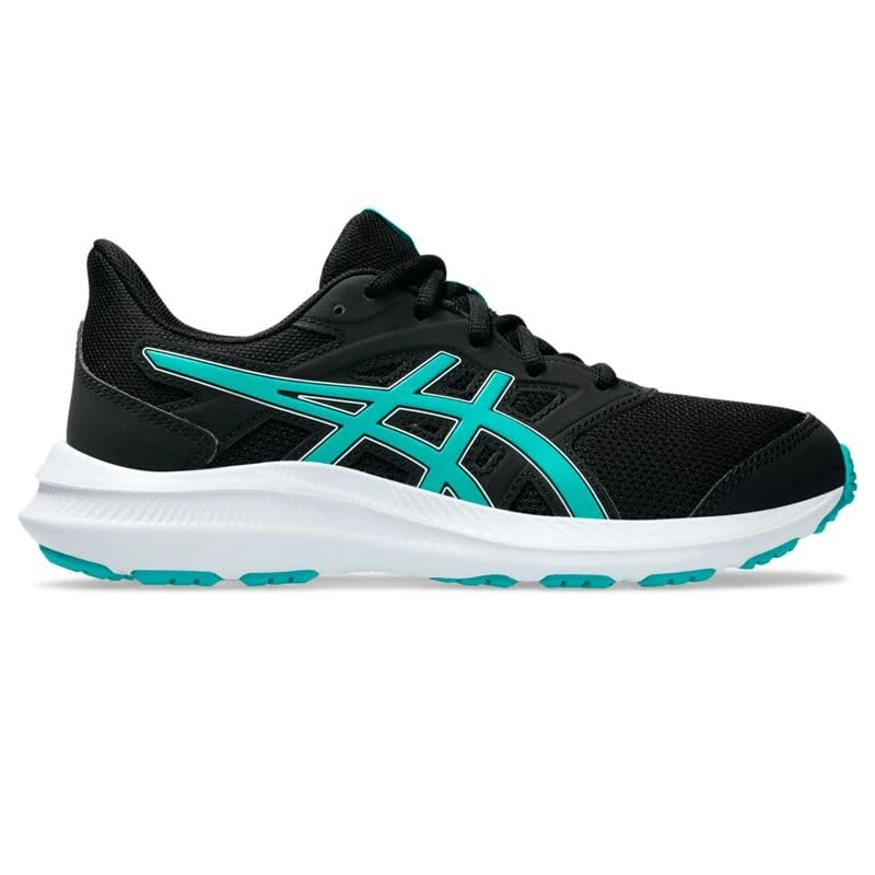 ASICS Boys Jolt 4 Gs Sneaker, Black Wave Teal, 2 UK