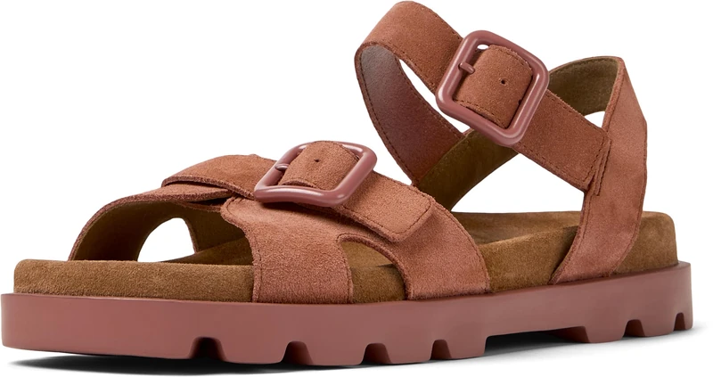 Camper Women's Brutus K201768 Sandals, Medium Red 003, 9 UK