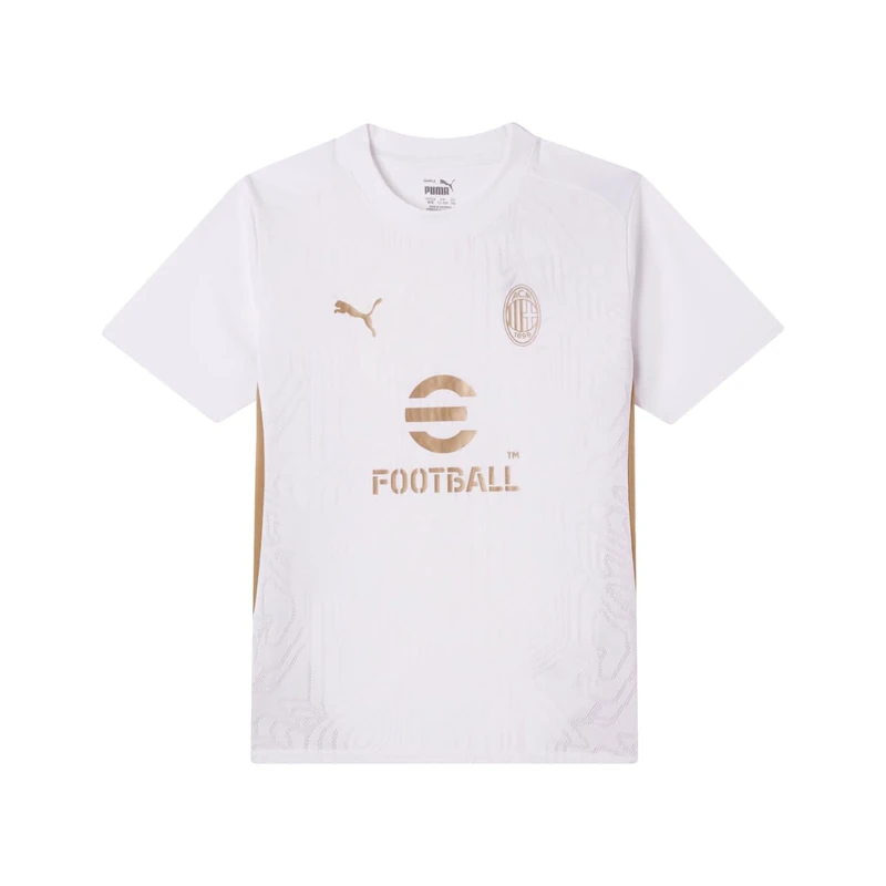 AC Milan Training Jersey for Race Training, Season 2024/25, DryCell Technology, Regular Fit Unisex – Children and Boys White