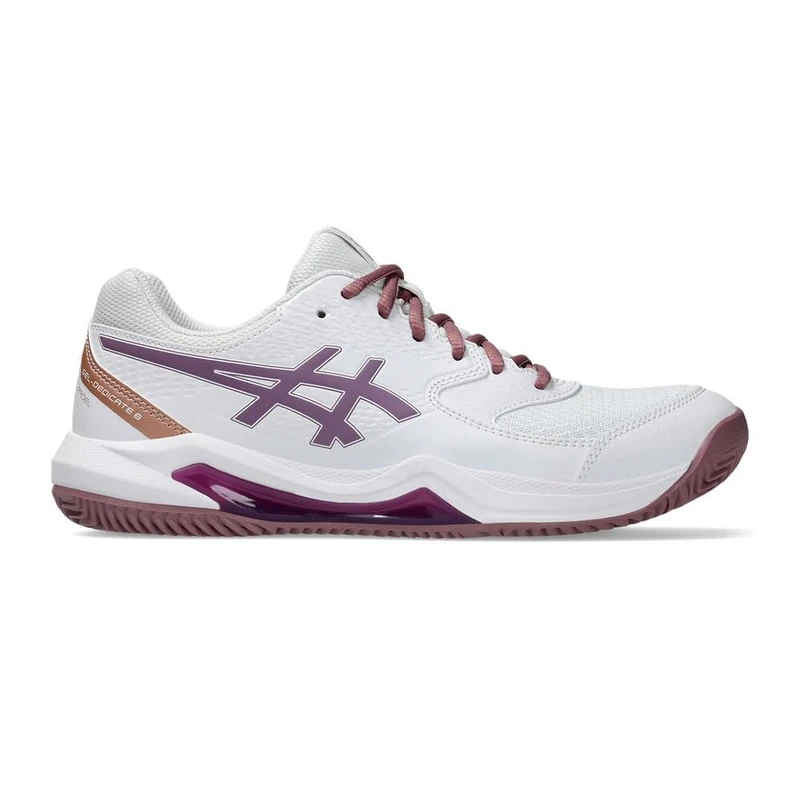 ASICS 1042A241-103 Gel-Dedicate 8 Padel Women White/Dark UBE UK 8.5
