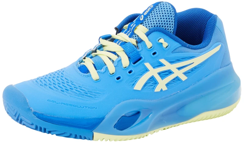 ASICS 1042A277-400 Gel-Resolution X Clay Women Blue Coast/Huddle Yellow UK 8
