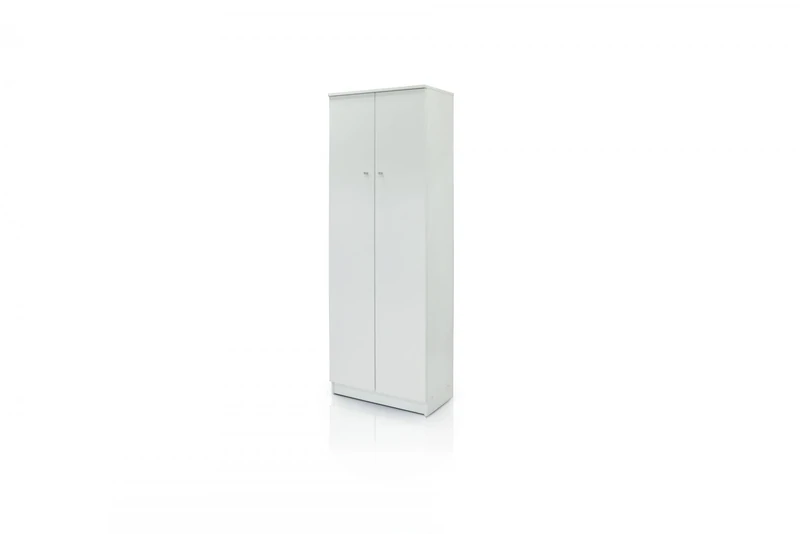 Dmora Multifunctional Wardrobe with Two Doors, White, 62 x 34 x 183 cm