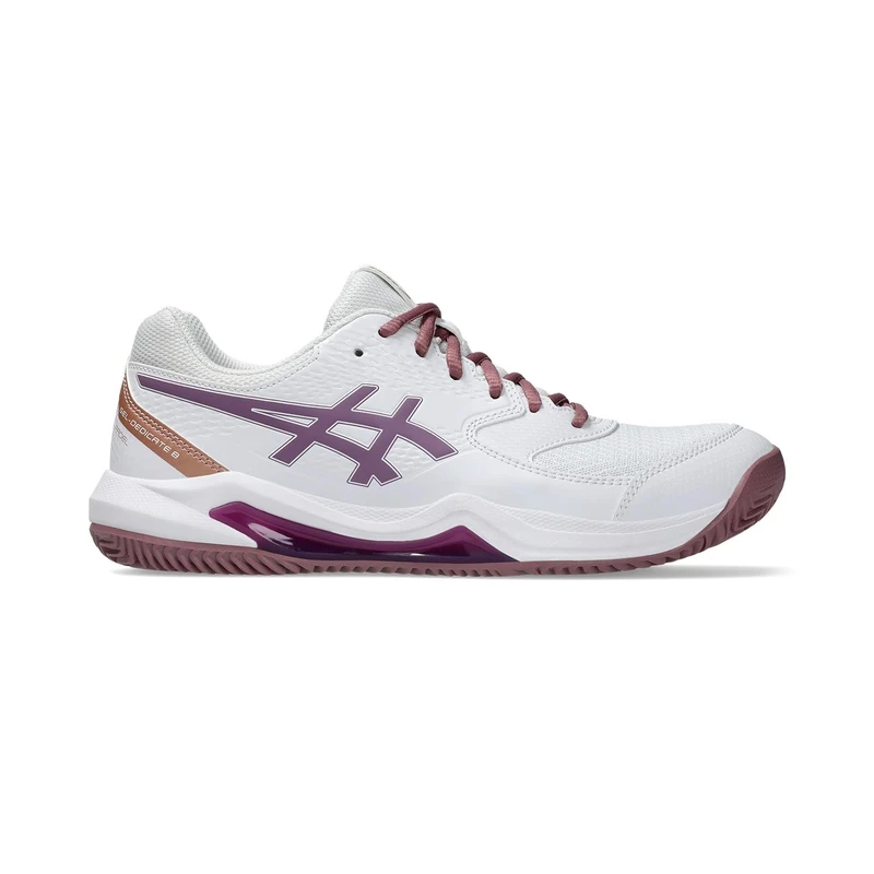 ASICS 1042A241-103 Gel-Dedicate 8 Padel Women White/Dark UBE UK 8