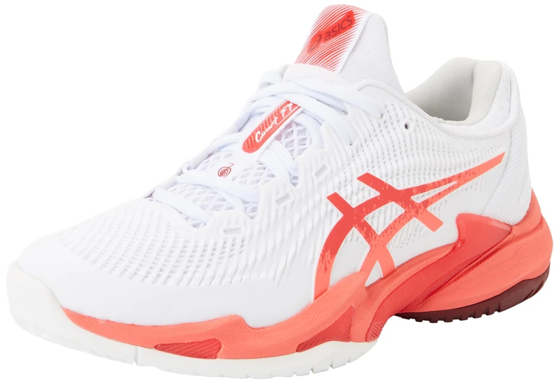 ASICS Men's Court FF 3 Novak Sneaker, White/Electric RED, 8.5 UK