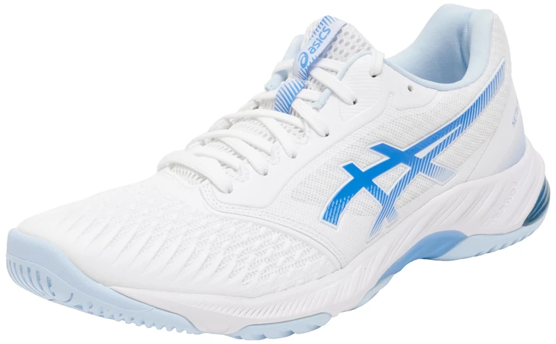 ASICS 1052A069-111 Netburner Ballistic FF 3 Women White/Blue Coast UK 6