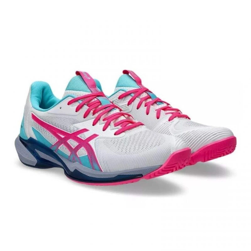 ASICS 1041A496-100 Solution Speed FF 3 Padel Men White/HOT Pink UK 7.5