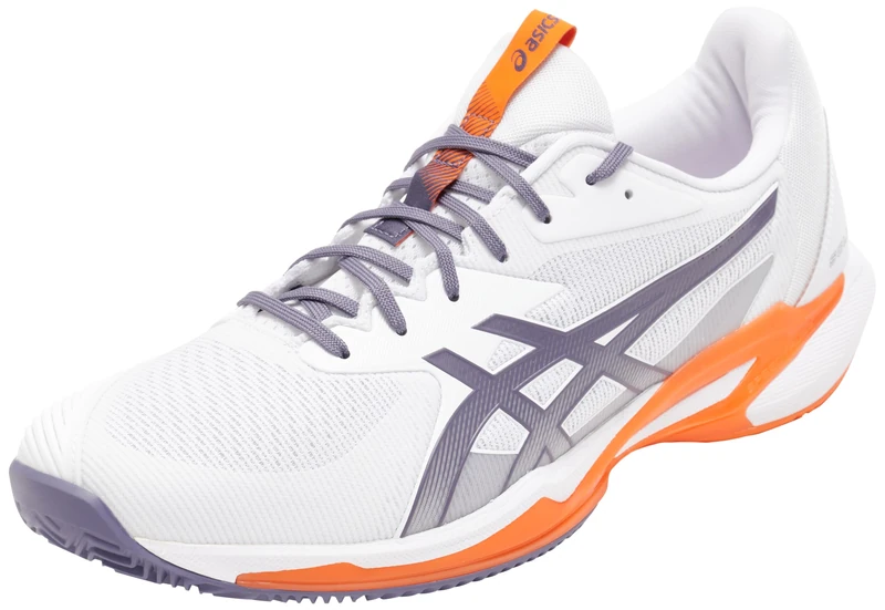 ASICS 1041A437-103 Solution Speed FF 3 Clay Men White/Greyish Purple UK 8