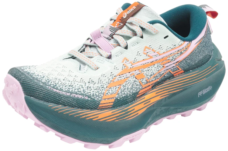 ASICS Womens Trabuco Max 4 Performance Trainers Green 7 UK
