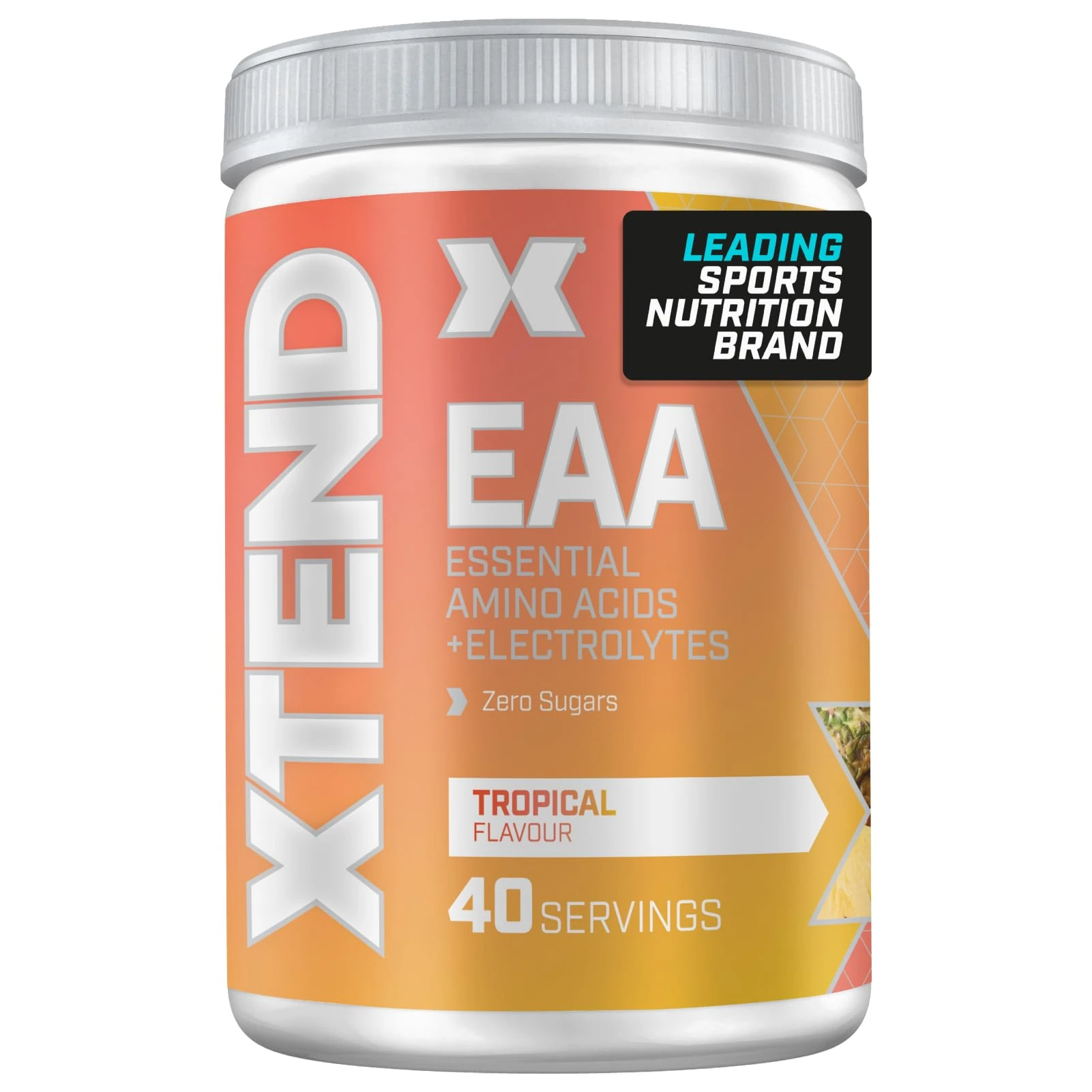 Scivation XTEND EAA Amino Acids Powder | Tropical | 40 Servings for Hydration and Fitness Performance | 9 Essential Amino Acids + Added Electrolytes Recovery Powder to Hydrate, Repair, Recover
