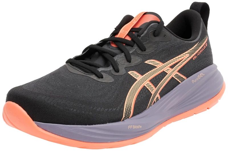 ASICS 1011B960-001 Gel-Cumulus 27 Men Black/Coral Reef UK 7.5