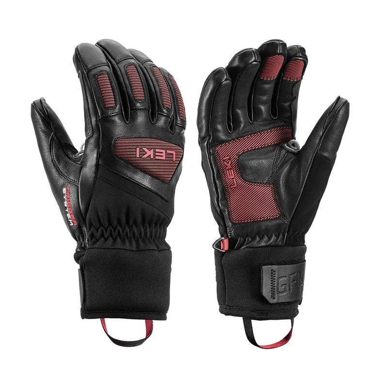 LEKI Women's Griffin Pro 3D Gloves, Black-Rose, 7