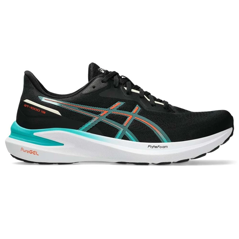 ASICS 1011B858-005 GT-1000 13 Men Black/Wave Teal UK 7
