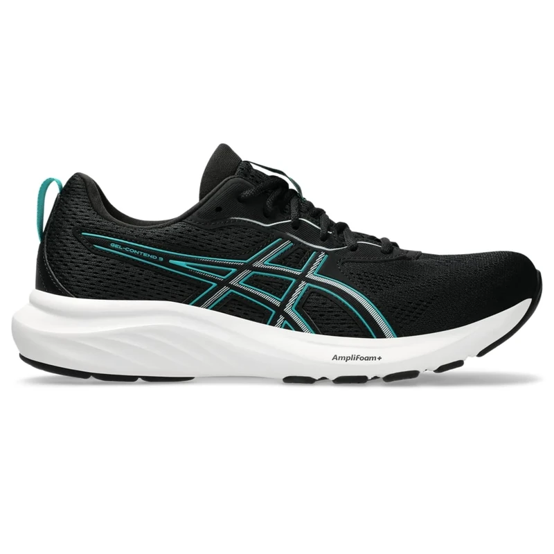 ASICS Mens Gel-Contend 9 Sneaker, Black Wave Teal, 11 UK