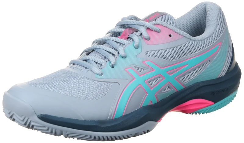 ASICS 1041A493-400 Game FF Padel Men Grey Blue/Energy Aqua UK 11.5