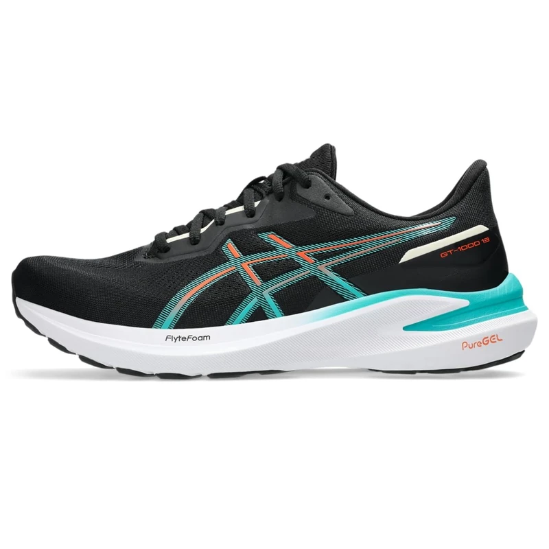 ASICS 1011B858-005 GT-1000 13 Men Black/Wave Teal UK 12