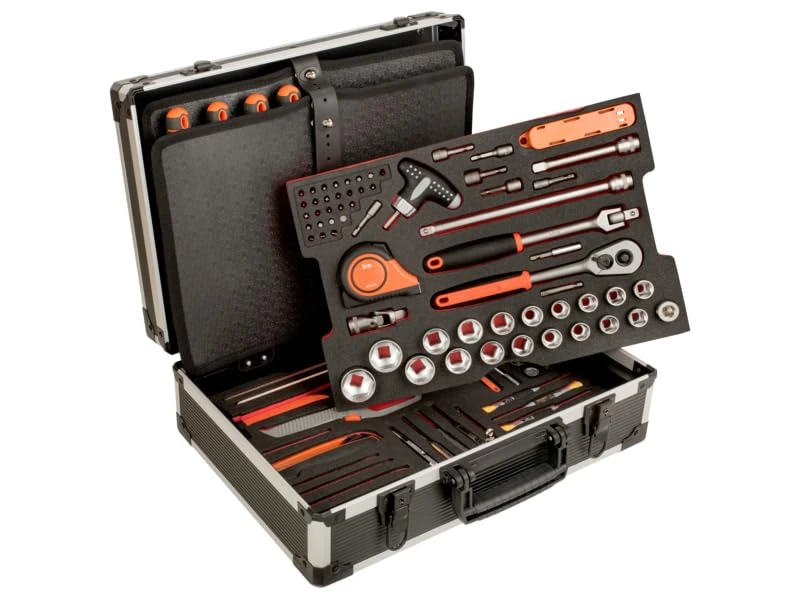 BAHCO 4750ALC01FF1 Caja de herramientas Aluminio, 145 piezas Hardware, Other Tools, Multicolor