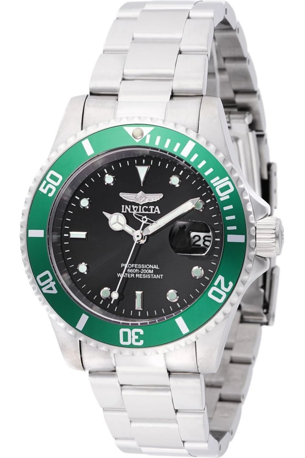 Invicta Pro Diver 47353 Men's Watch - Waterproof - Analogue - Quartz Movement - Stainless Steel with Black dial - 40mm