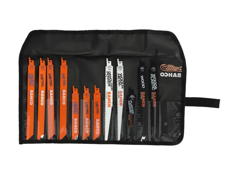 BAHCO 3940-MIX-SET-12P Juego hojas de Sable para Madera y Metal (12 piezas) Hardware, Other Tools, Multicolor