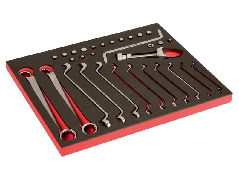 BAHCO FF1A235 Foam 3/3 sistema Fit&Go con llaves y vasos para automoción-31 piezas Hardware, Other Tools, Multicolor