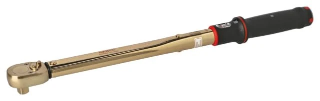 BAHCO NS041-12-50 Llaves dinamométricas disparo mecánico Ajustable antichispa con Visor Escala y cabeza fija carraca de cobre al berilio 12 N.m-50 N.m Power Type, Multicolor