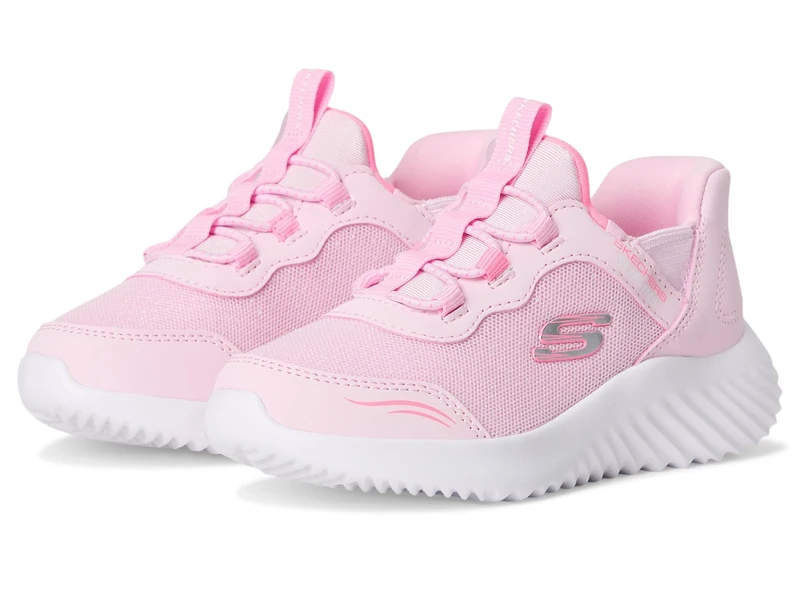 Skechers Girls Bounder Simple Cute Sneaker, Light Pink, 4 UK