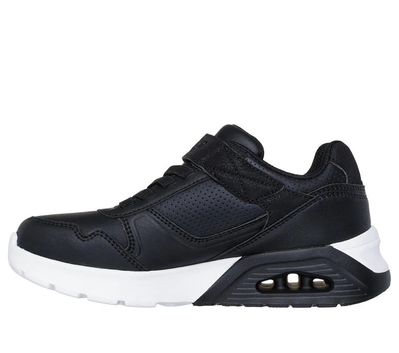 Skechers Boy's Uno Lite 2.0 Pillar Duo Sneakers, Black Synthetic/Black Trim, 3 UK Child