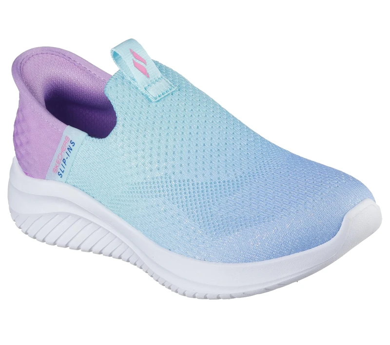 Skechers Girls Ultra Flex 3.0 Color Boost Sneaker, Blue, 12 UK Child