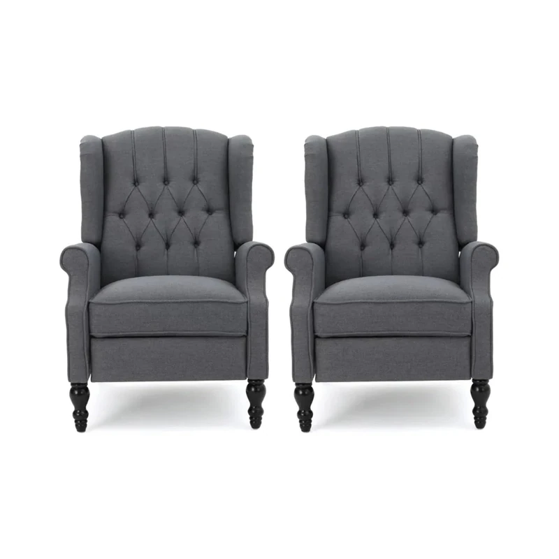 KLNBV lounge chair, Fabric Pushback iner, Set of 2, Blue Living Room Chairs Accent Chair,sofa couch