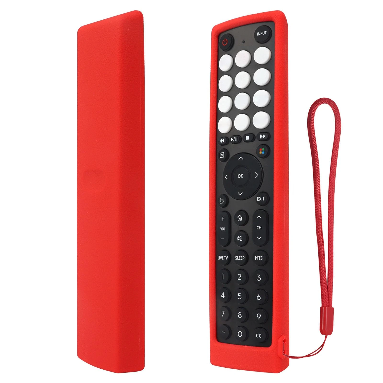 Protective Remote Case ONLY for Hisense VIDAA TV Original Remote Control, EN2J36H EN2F36H ERF2S36H EN2D36H ERF2N36H Remote Cover Shockproof, Anti-Slip - Red