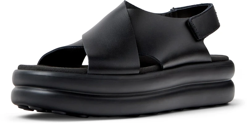 Camper Women's Pelotas Flota Up K201727 X-Strap Sandal, Black 001, 5 UK