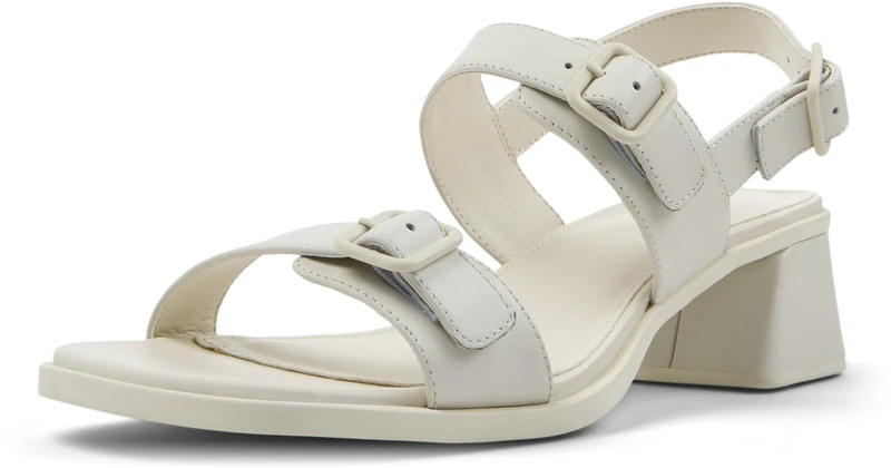 Camper Women's Kora Sandal K201739 2-Strap, White Natural 002, 6 UK
