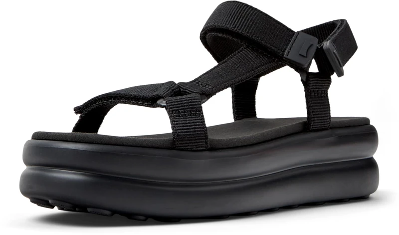 Camper Women's Pelotas Flota Up K201726 Sandals, Black 001, 3 UK