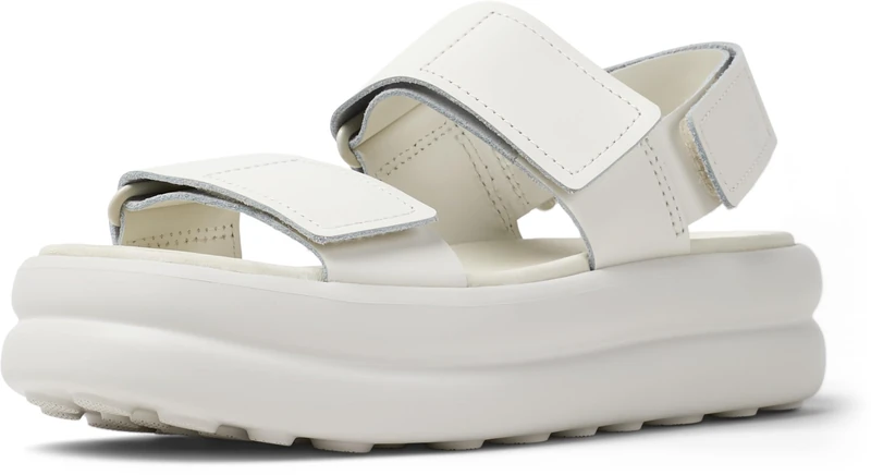 Camper Women's Pelotas Flota Up K201728 2-Strap Sandal, White Natural 001, 6 UK