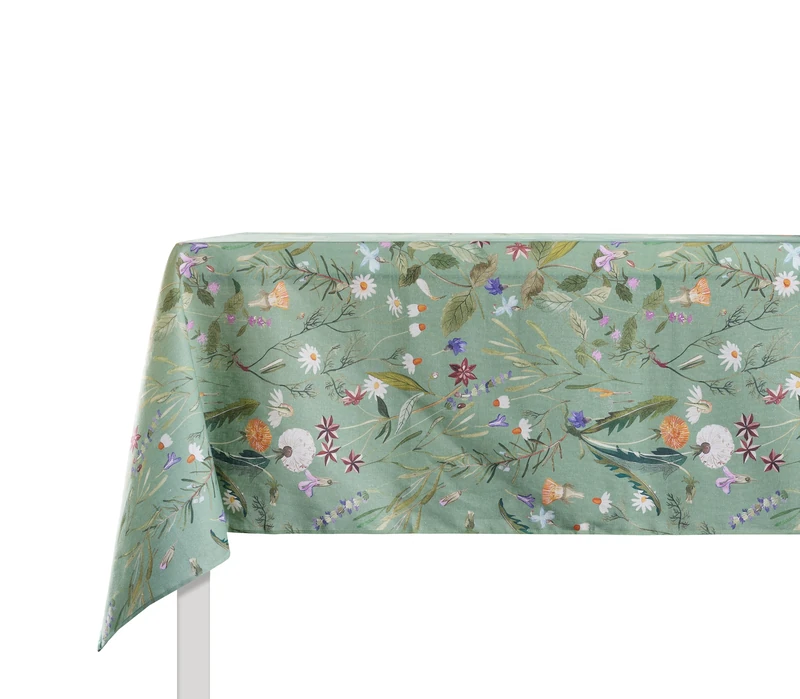 SWEET HOME Guzzini - Tablecloth Cotton and Linen Soft OekoTex Certified 140 x 180 cm for 6 Seats, Kitchen and Dining Room Indoor/Outdoor, Rectangular Tablecloth for Table, Durable, Washable 40°