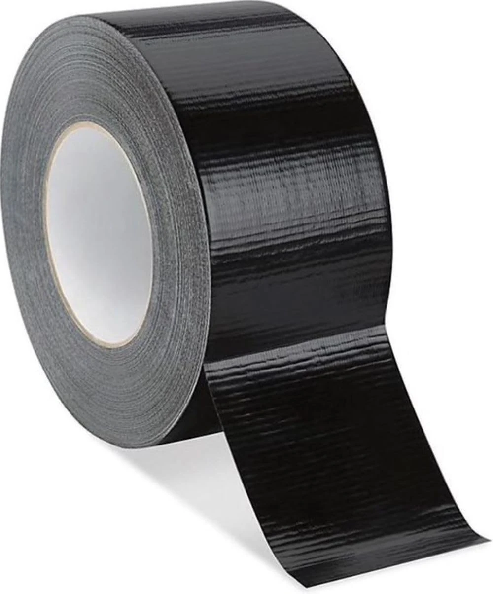 TGL PACKAGING Duct Tape Roll Black – 48mm x 50m Heavy Duty Waterproof Gaffer Tape | Strong Adhesive; Easy Tear; No Residue | Multi-Purpose Indoor Outdoor Use; Professional Grade (1 Roll)