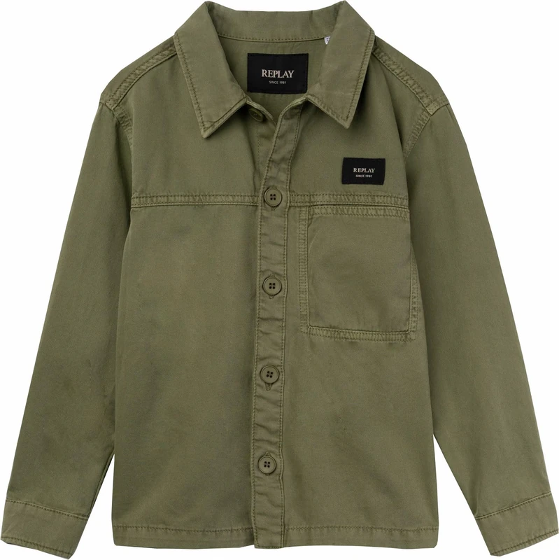 Replay Boy's Sb8045 Shirt Jacket, 835 Jungle Green, 14 Years