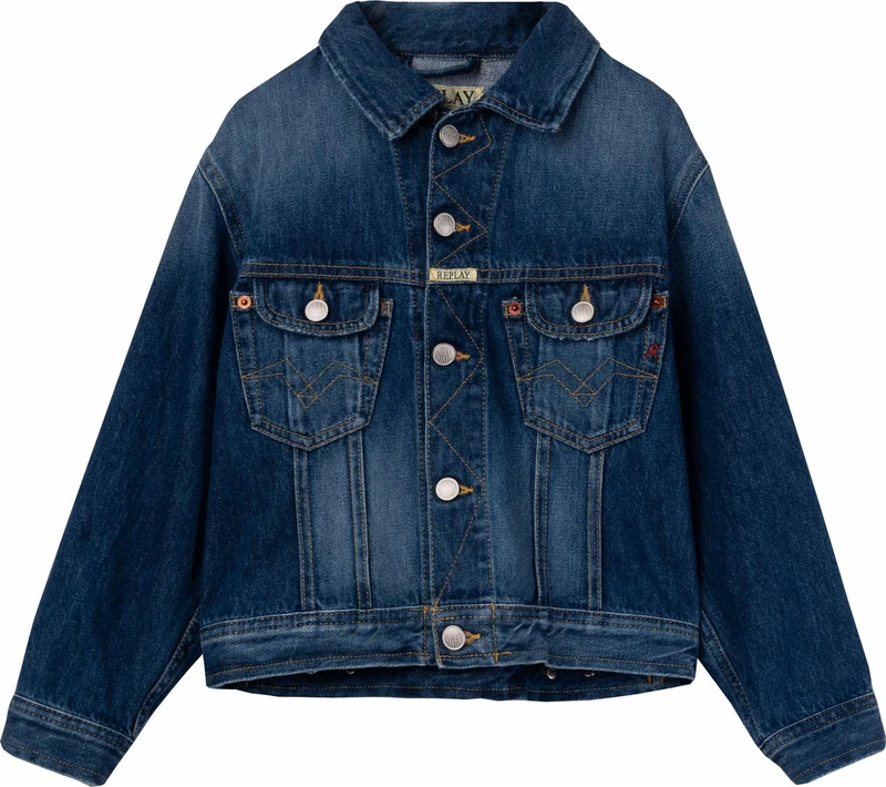 Replay Boy's Sb8z1 Denim Jacket, 009 Medium Blue, 12 Years