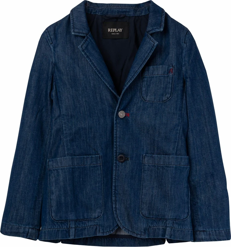 Replay Boy's Sb8047 Blazer, 009 Medium Blue, 16 Years