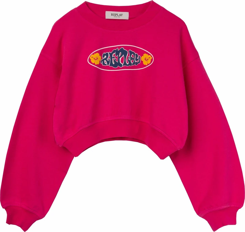 Replay Girl's Sg2133 Sweatshirt, 251 Fuxia, 12 Years
