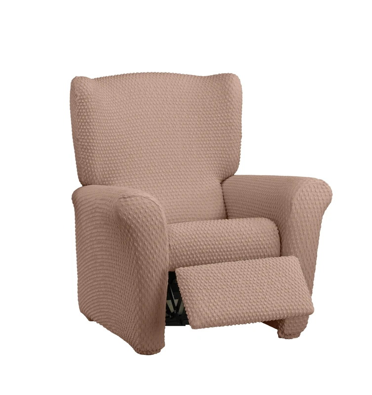 Estoralis Borneo Bi-Elastic Chair Cover Very Elastic Fabric C/03 Pink for Relaxing Chairs from 70 to 90 cm Quality Protection Super Adjustable