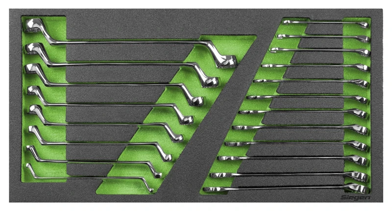 Sealey Siegen 20pc Combination & Deep Offset Spanner Set with Tool Tray - S01273