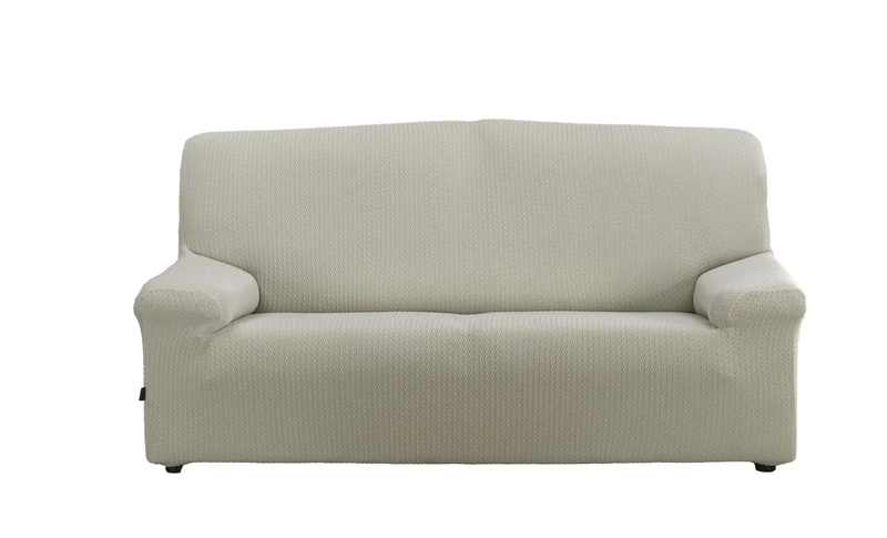 Estoralis Sumatra | Bi-Elastic Sofa Cover | Super Elastic Fabric C/01 Ecru | for 4 Seater Sofa from 220 to 260 cm | Quality Protector | Super Adjustable